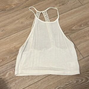 Lace back halter top